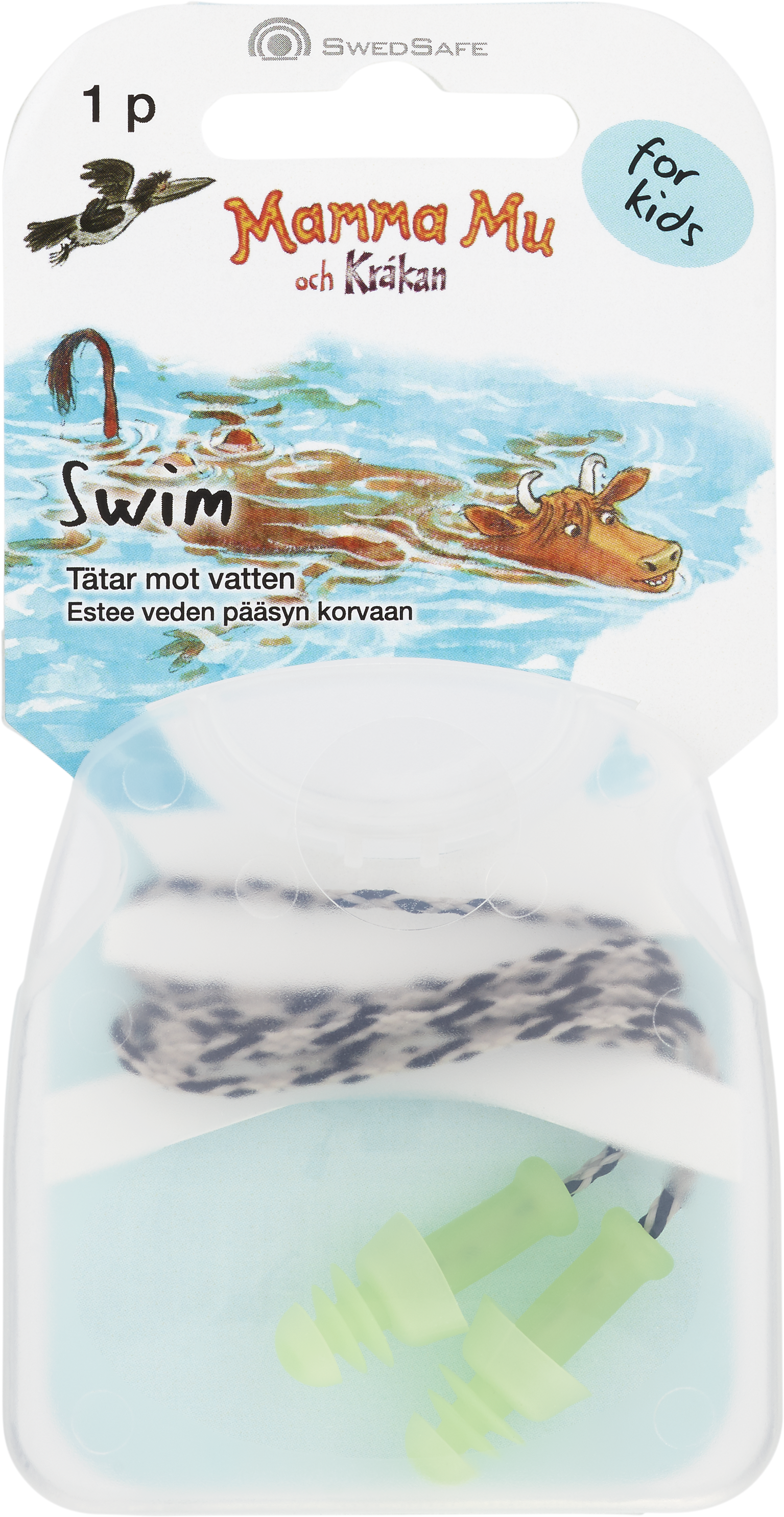 Swedsafe Swim for kids Mamma Mu öronpropp 1 par