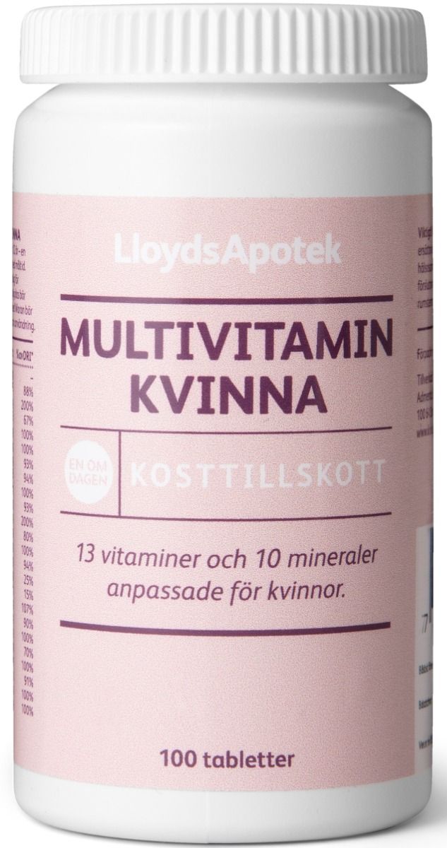 LloydsApotek Multivitamin Kvinna 100 st