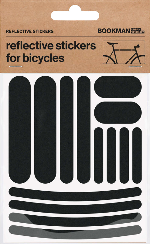 Bookman Reflective Stickers Strips Black 1 st