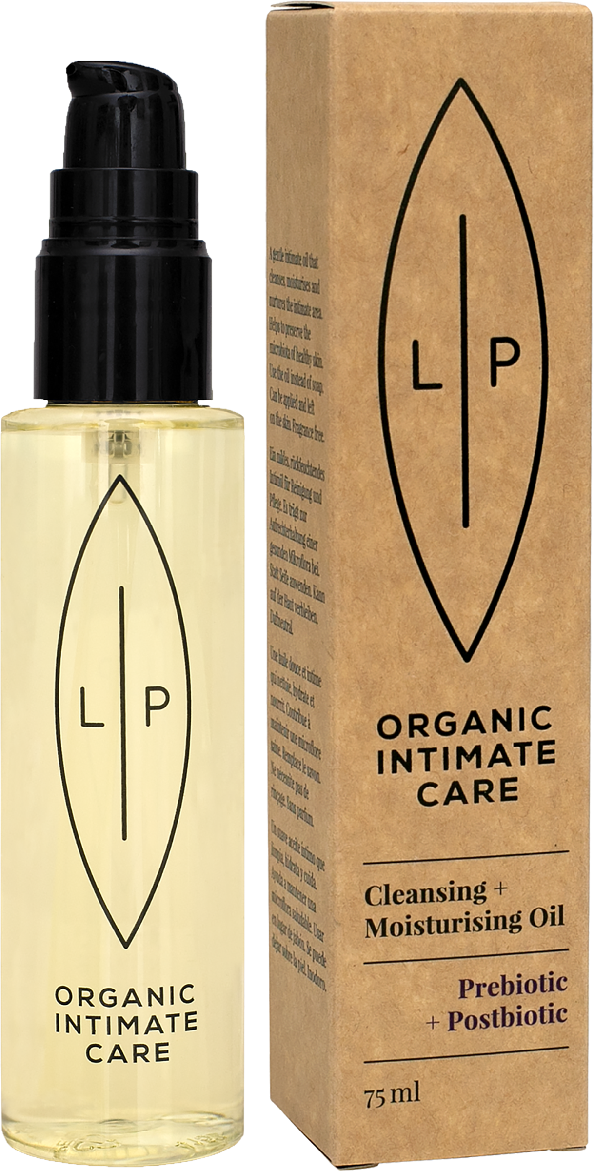 Lip Intimate Care Cleansing + Moisturising Oil Prebiotic + Postbiotic 75 ml