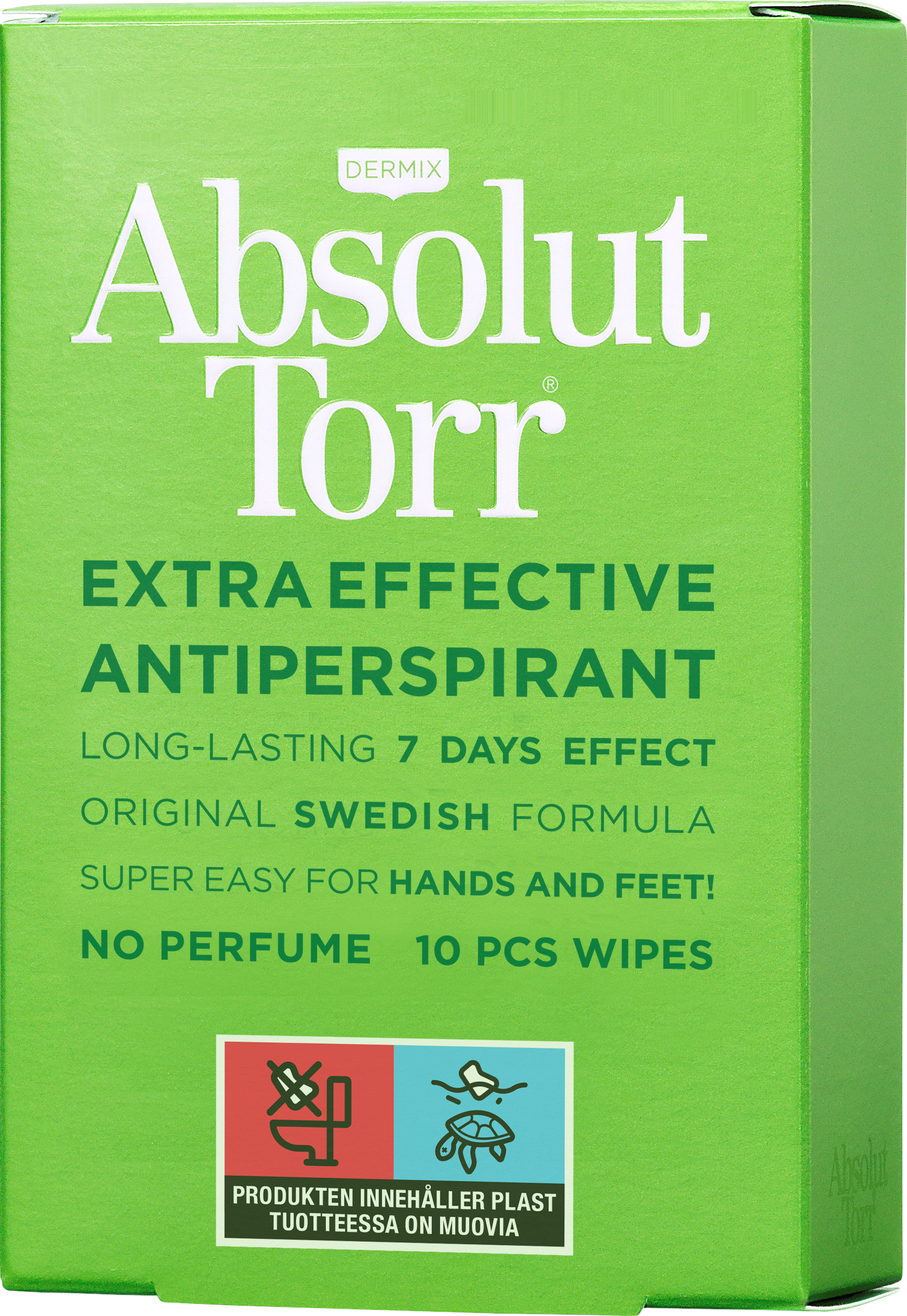 Dermix Absolut Torr Extra Effective antiperspirant Wipes 10 st