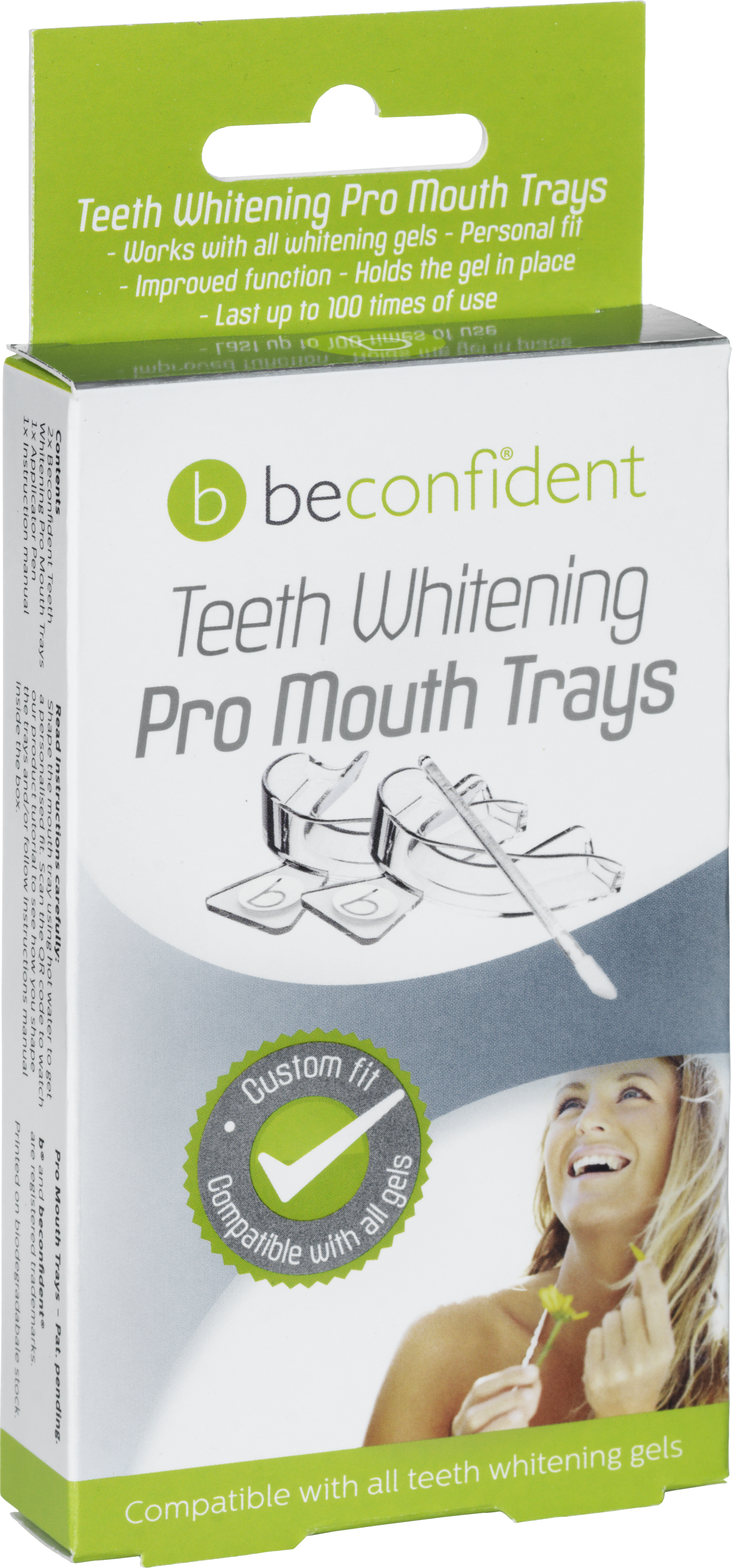 Beconfident Teeth Whitening Pro Mouth Trays with pen applicator