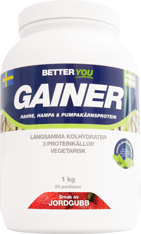 Better You Whole Food Gainer – Jordgubb 1KG