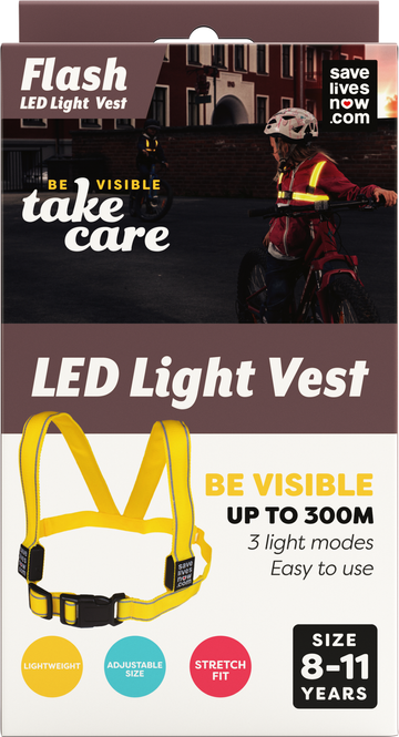 Flash LED Light Vest 8-11 years
