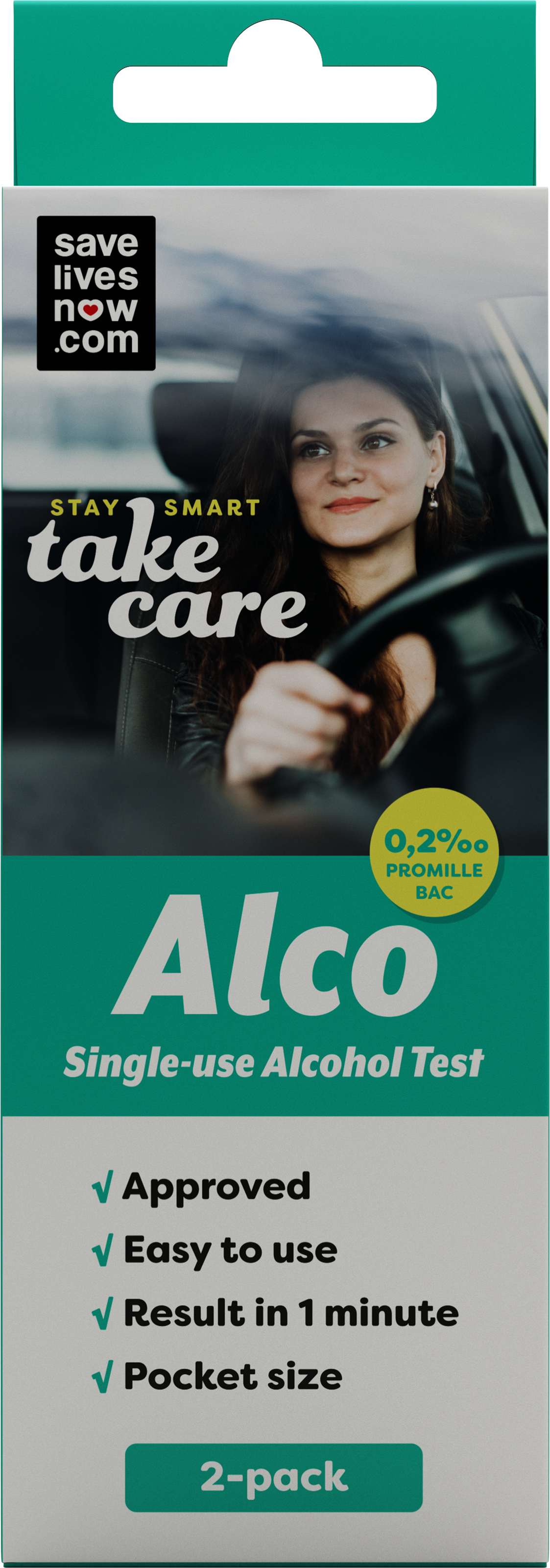 Save Lives Now EU AB Save Lives Now Alcotest Single-use 2 st