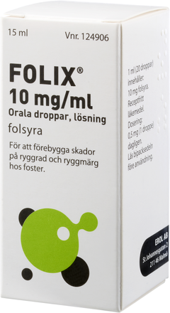 Folix, orala droppar, lösning 10 mg/ml