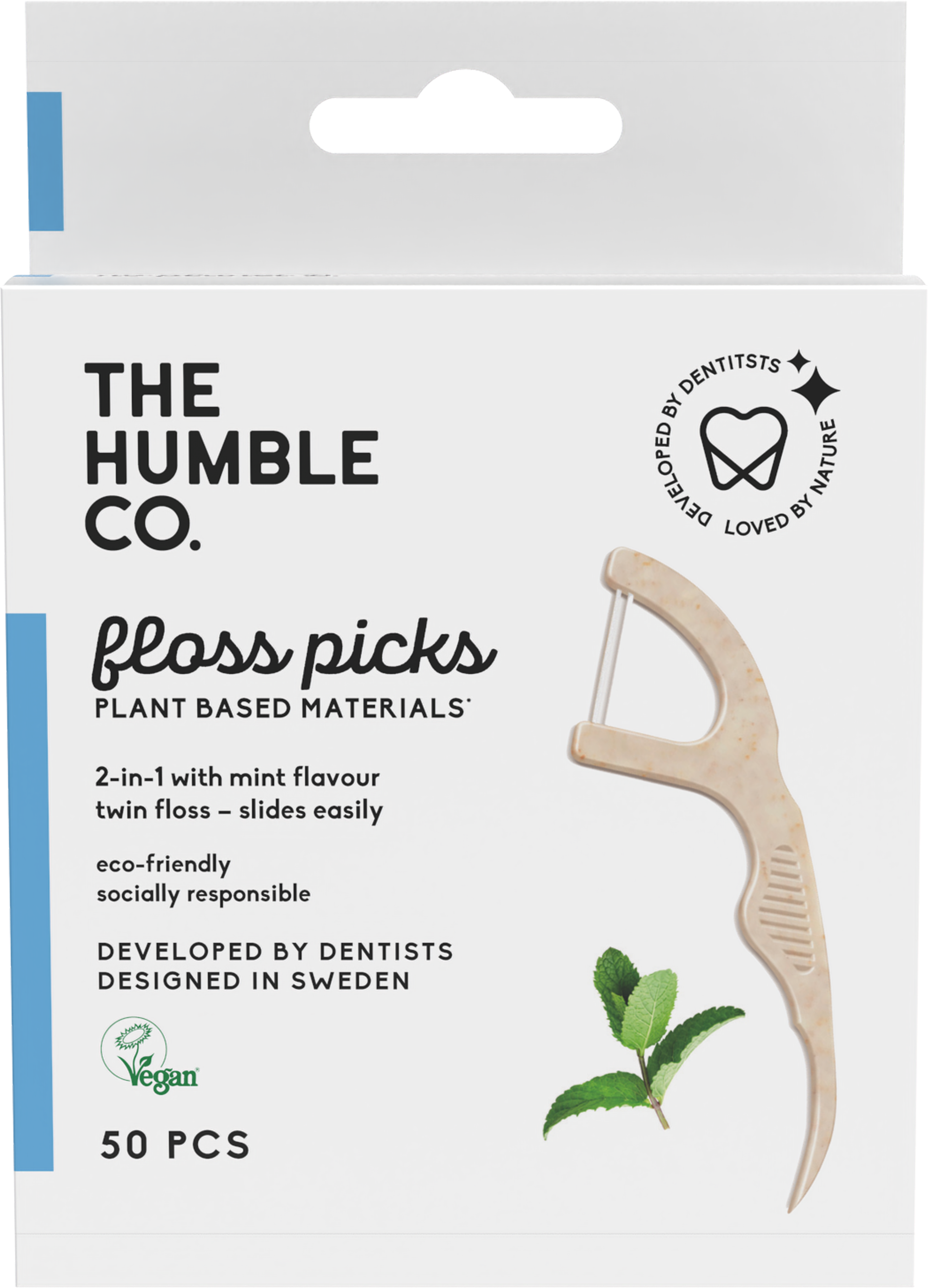 The Humble Co. Dental Floss Picks Mint 50 st