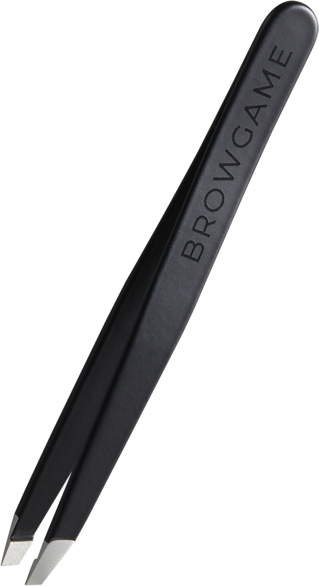 Browgame Signature Tweezer Slanted – Soft Touch – Blackout 1 st