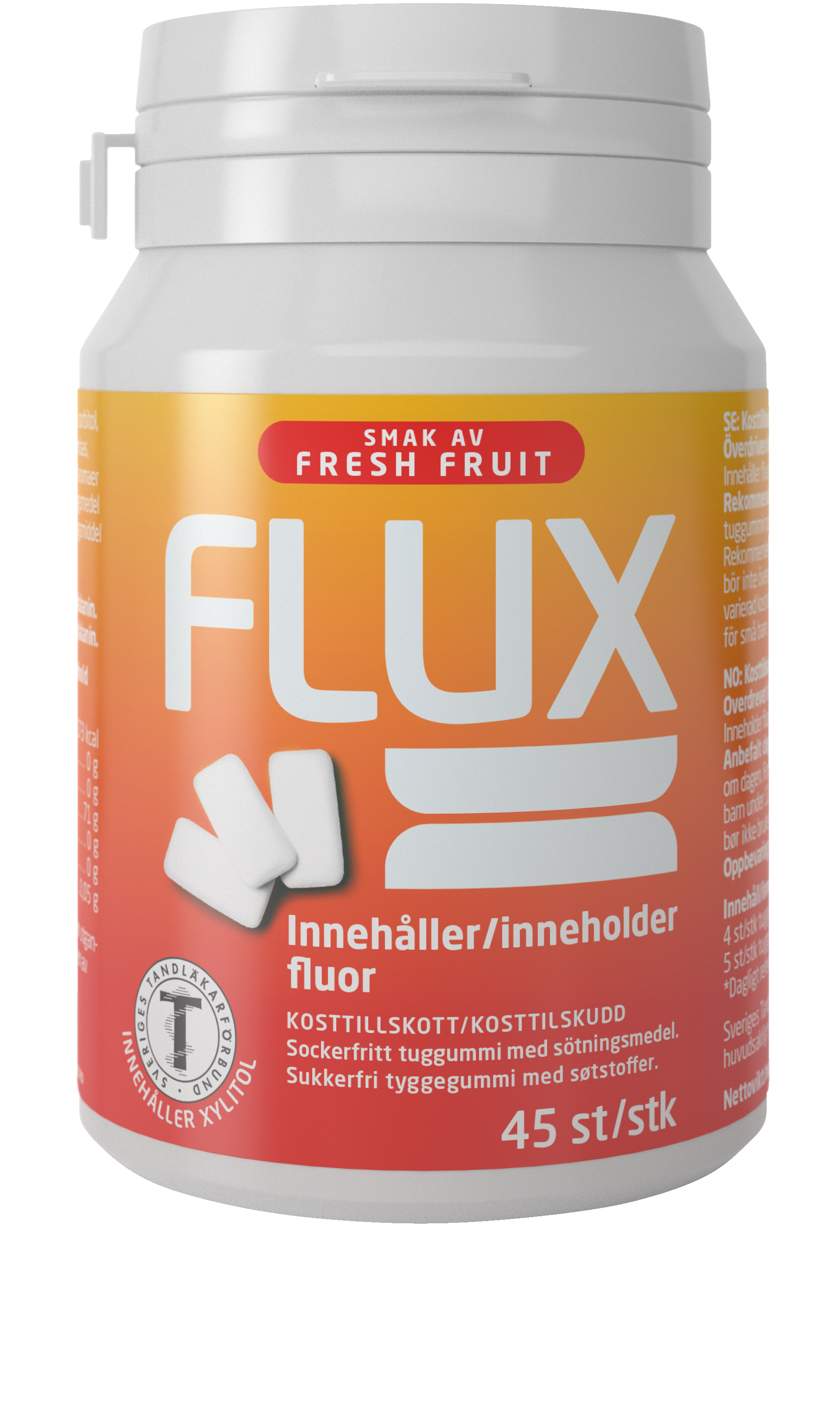 Flux Fresh Fruit Fluortuggummi med smak av frukt