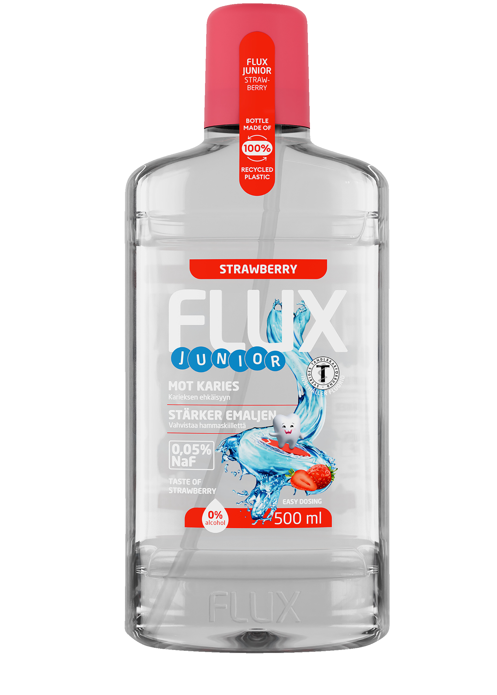 Flux Junior fluorskölj jordgubb 500 ml