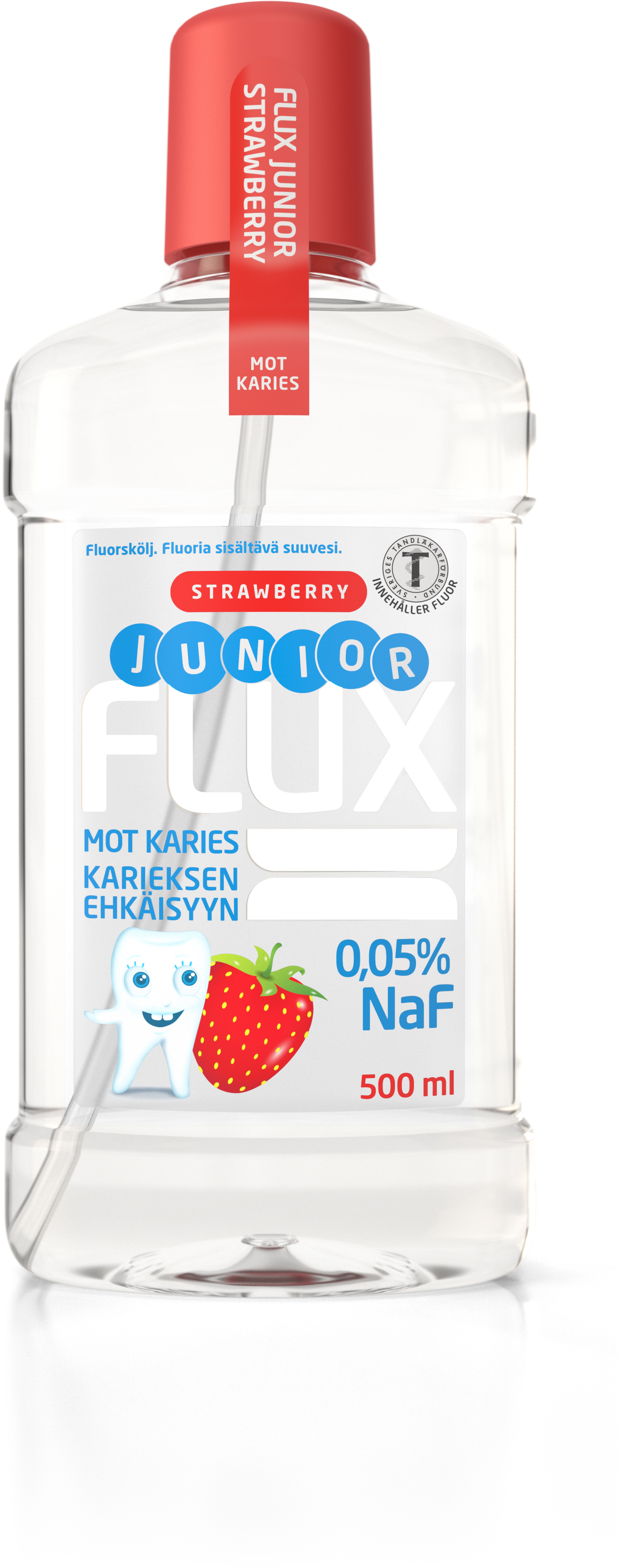 Trimb Healthcare AB Flux Junior fluorskölj jordgubb 500 ml