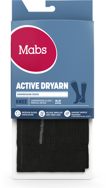 Mabs comp active dryarn knee black L