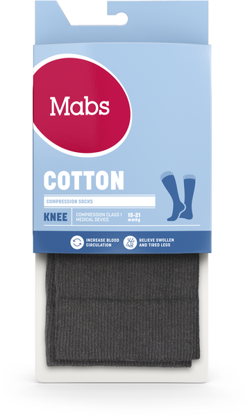 Mabs Cotton Knee Grey S