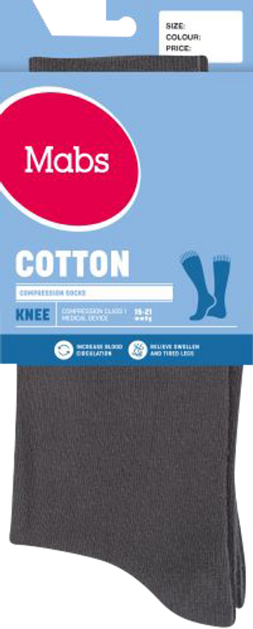 Mabs Cotton Knee Grey M