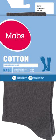 Mabs Cotton Knee Grey L