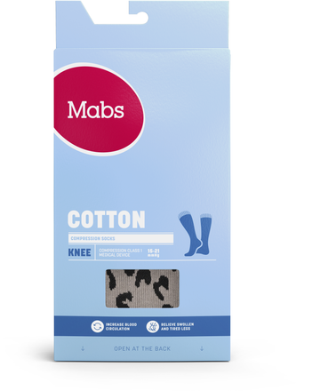 Mabs cotton knee grey leopard XL