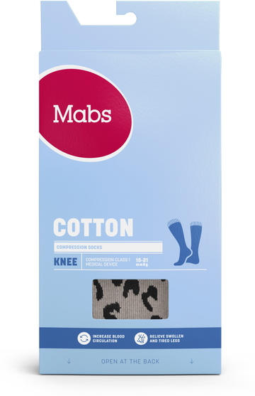 Mabs cotton knee grey leopard XXL