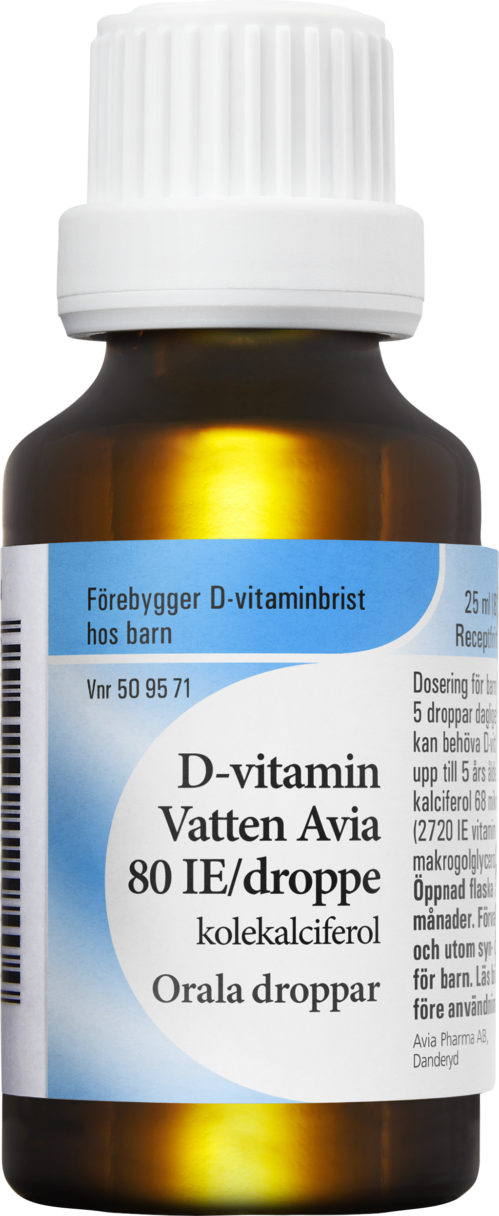 D-vitamin Vatten Avia, orala droppar, lösning 80 IE/droppe