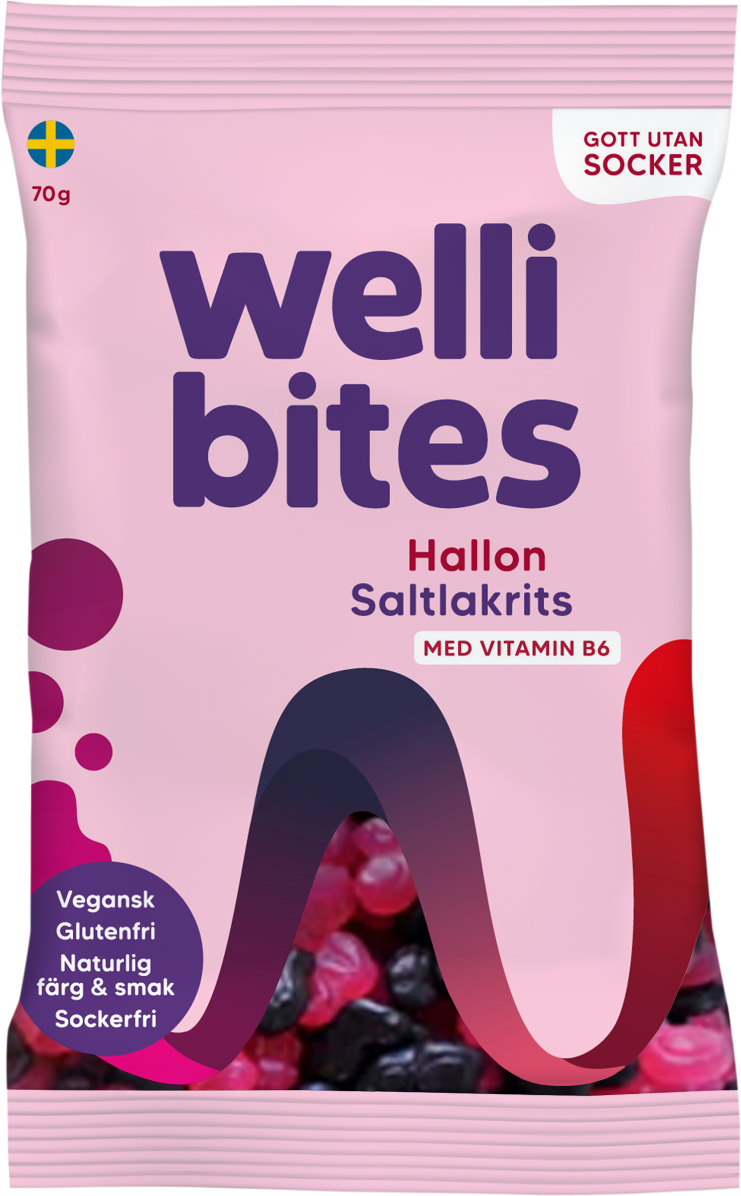 Wellibites AB Wellibites hallon & saltlakrits 70 g