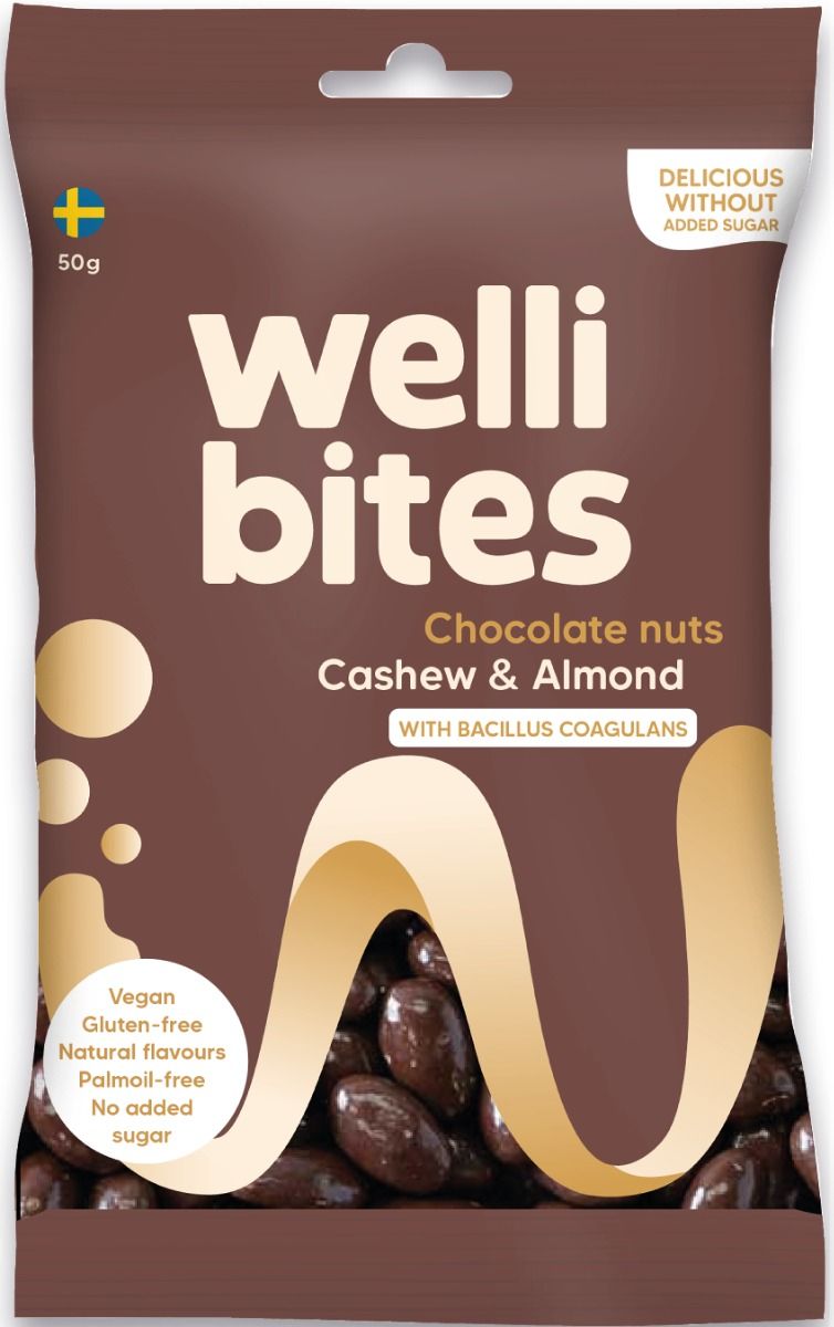 Wellibites AB Wellibites chokolate nuts 50 g