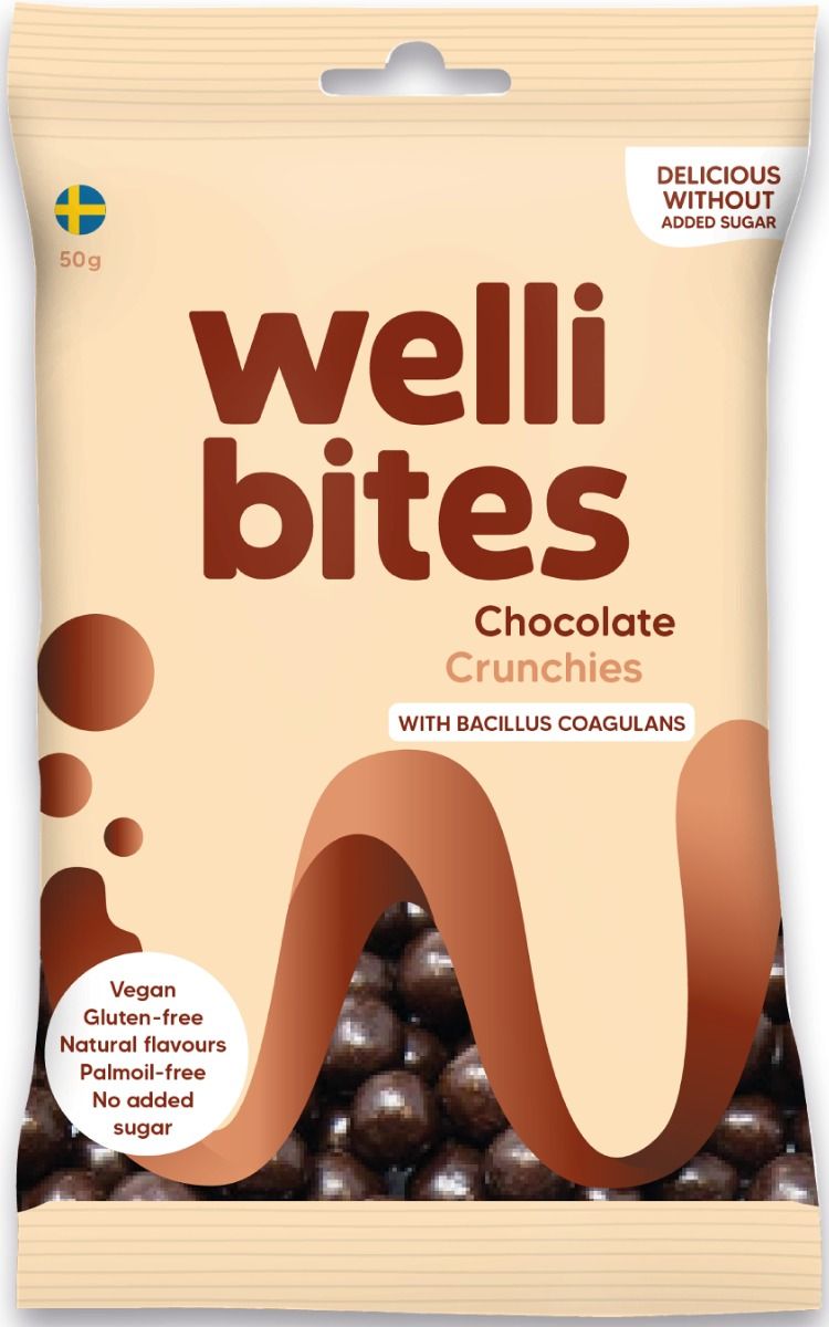 Wellibites AB Wellibites chokolate crunchies 50 g