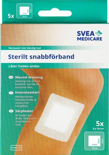 Svea Medicare sterilt snabbförband 9x10 cm