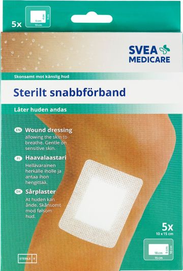Svea Medicare sterilt snabbförband 10x15 cm