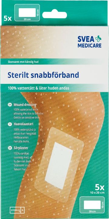 Svea Medicare sterilt snabbförband vattentätt 10x20 cm