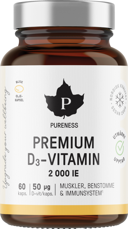 Pureness Premium D3-vitamin 2000 IE 60kap