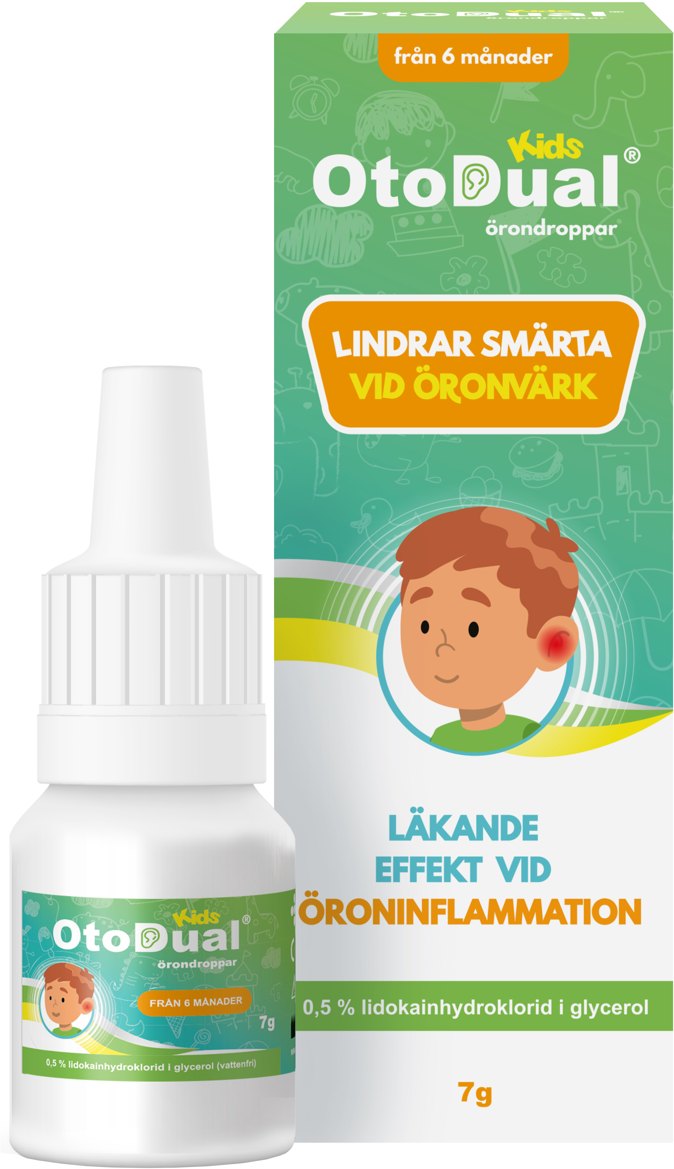 Addeira Pharmaceuticals AB Addeira OtoDual Kids örondroppar 7 g