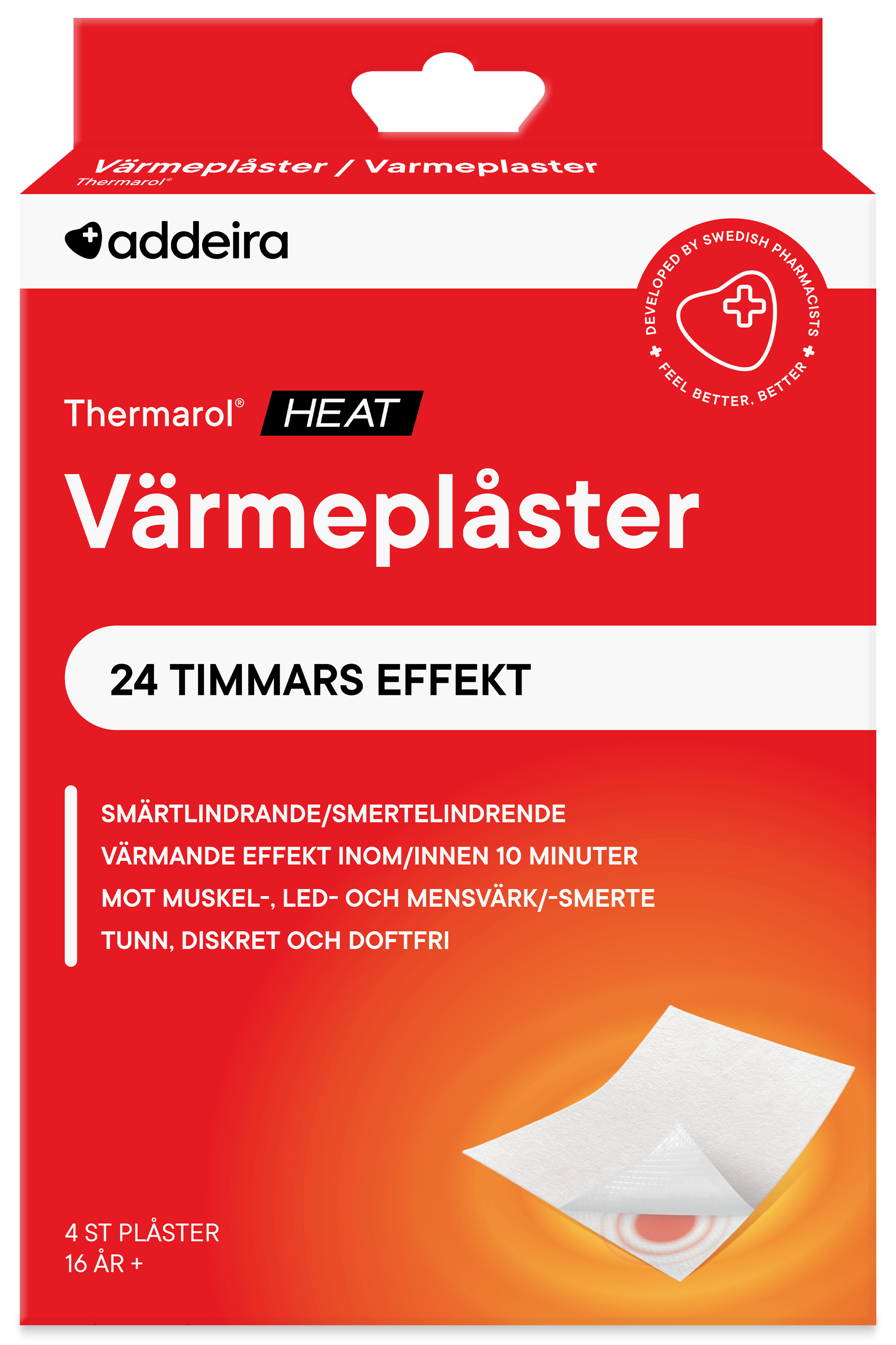 Addeira Thermarol HEAT Värmeplåster 4 st