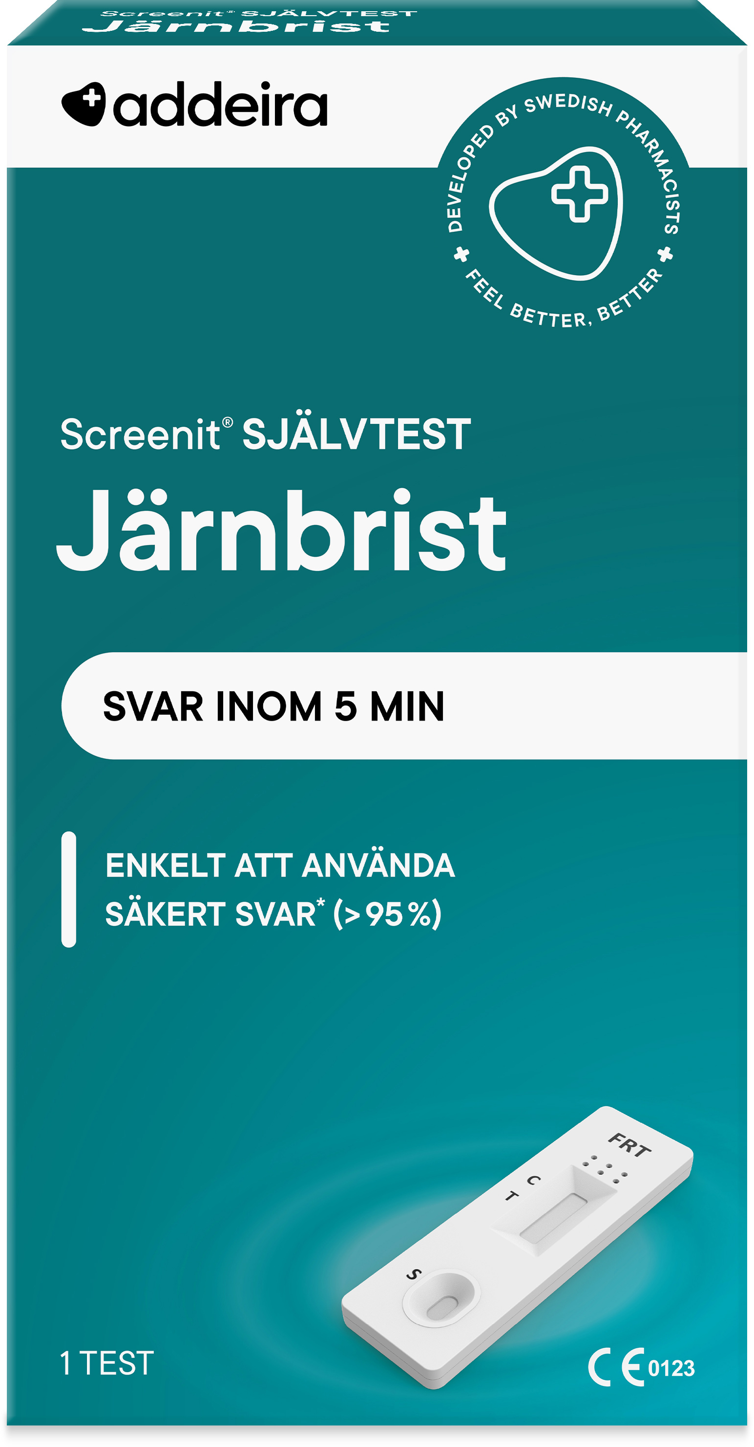 Addeira Pharmaceuticals AB Addeira Screenit självtest järn 1 st