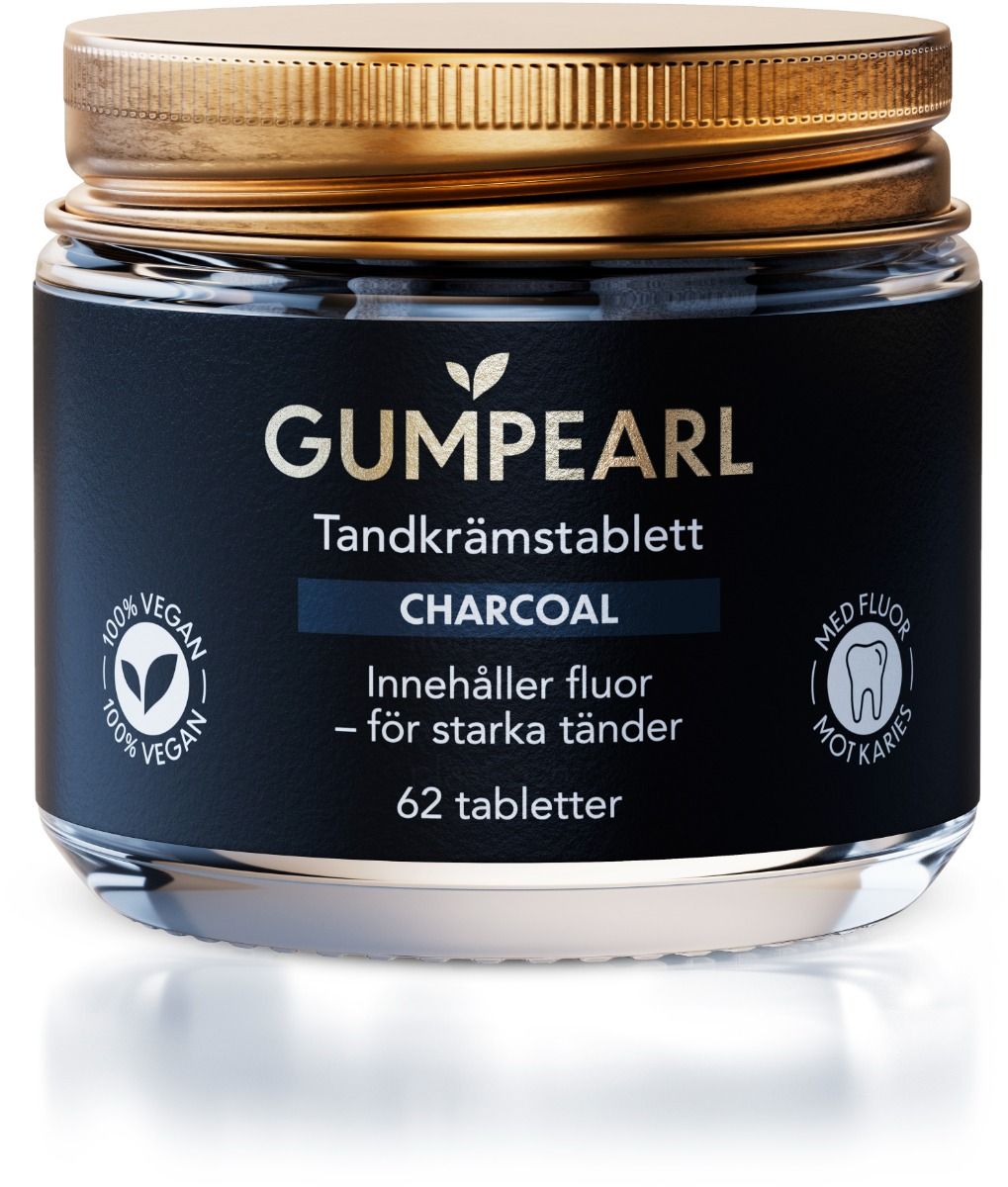 Gumpearl charcoal tandkrämstablett 62 st