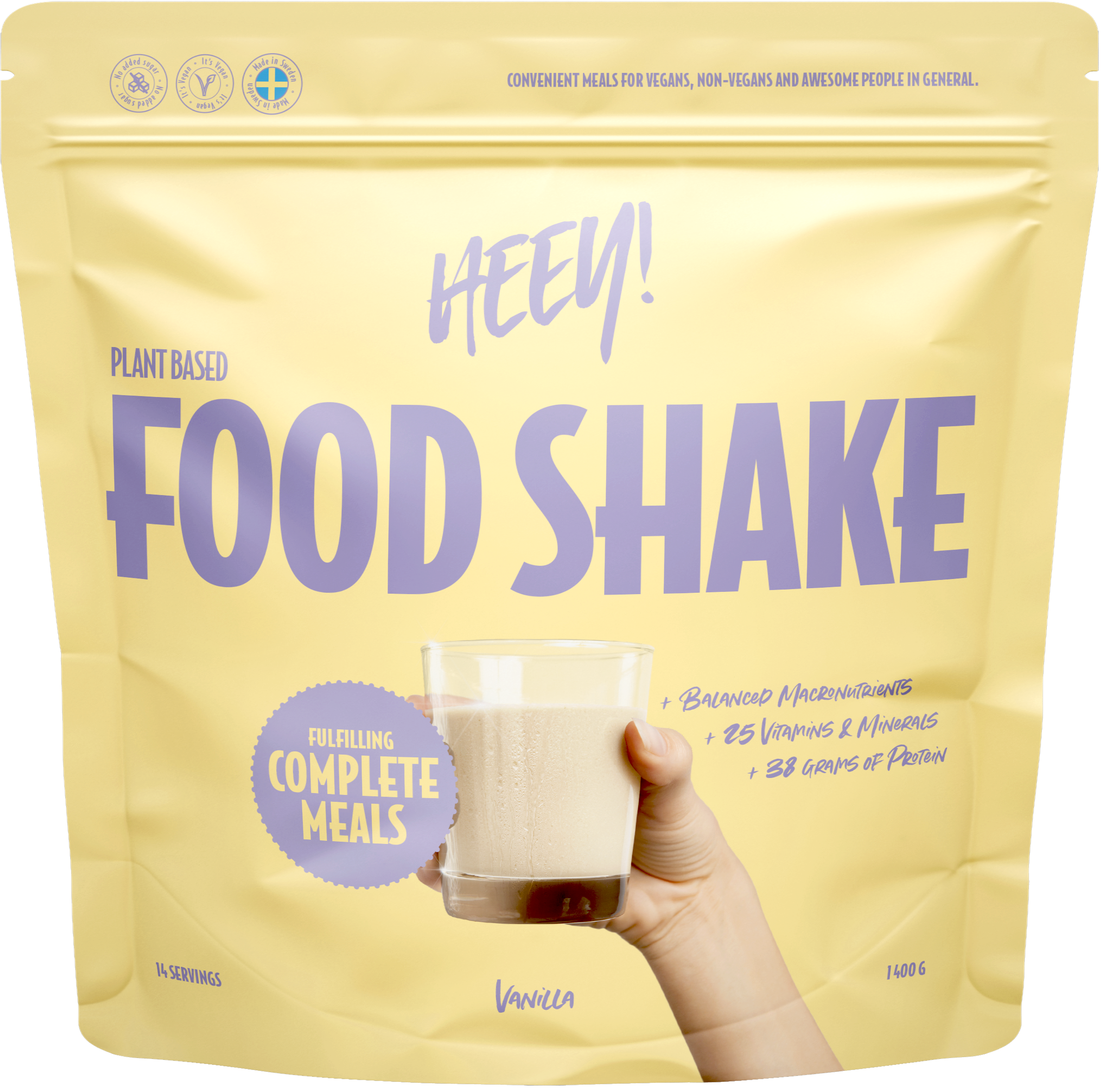 Produktfoto för Heey! Vegansk Food Shake Vanilj 1400 g