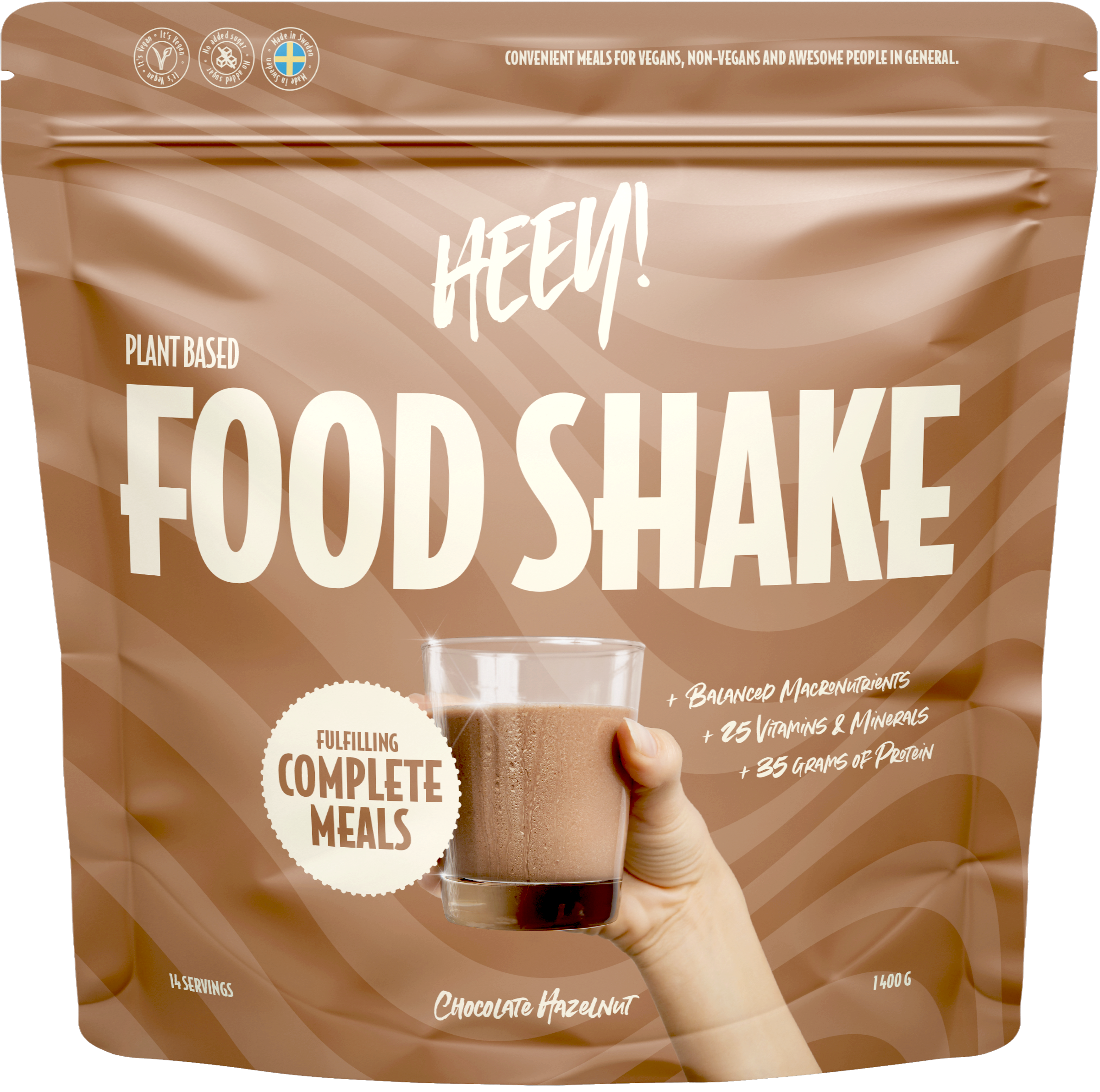 Heey! Vegan Food Shake - Hazelnut Chocolate 1400 g