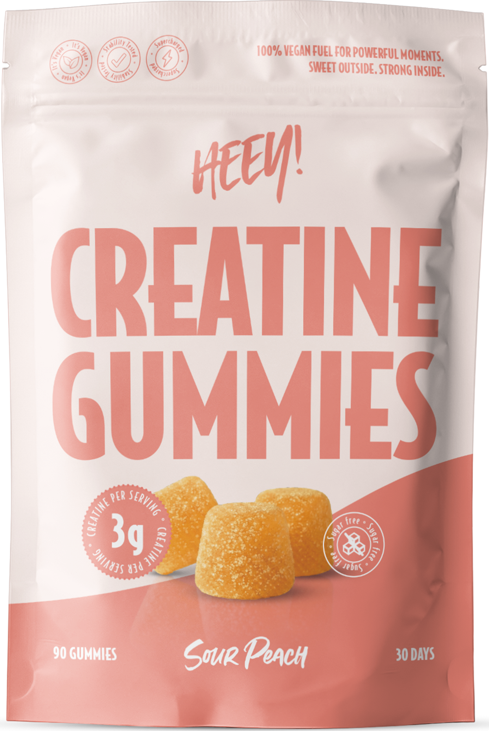 Heey! Creatine Gummies Sour Peach