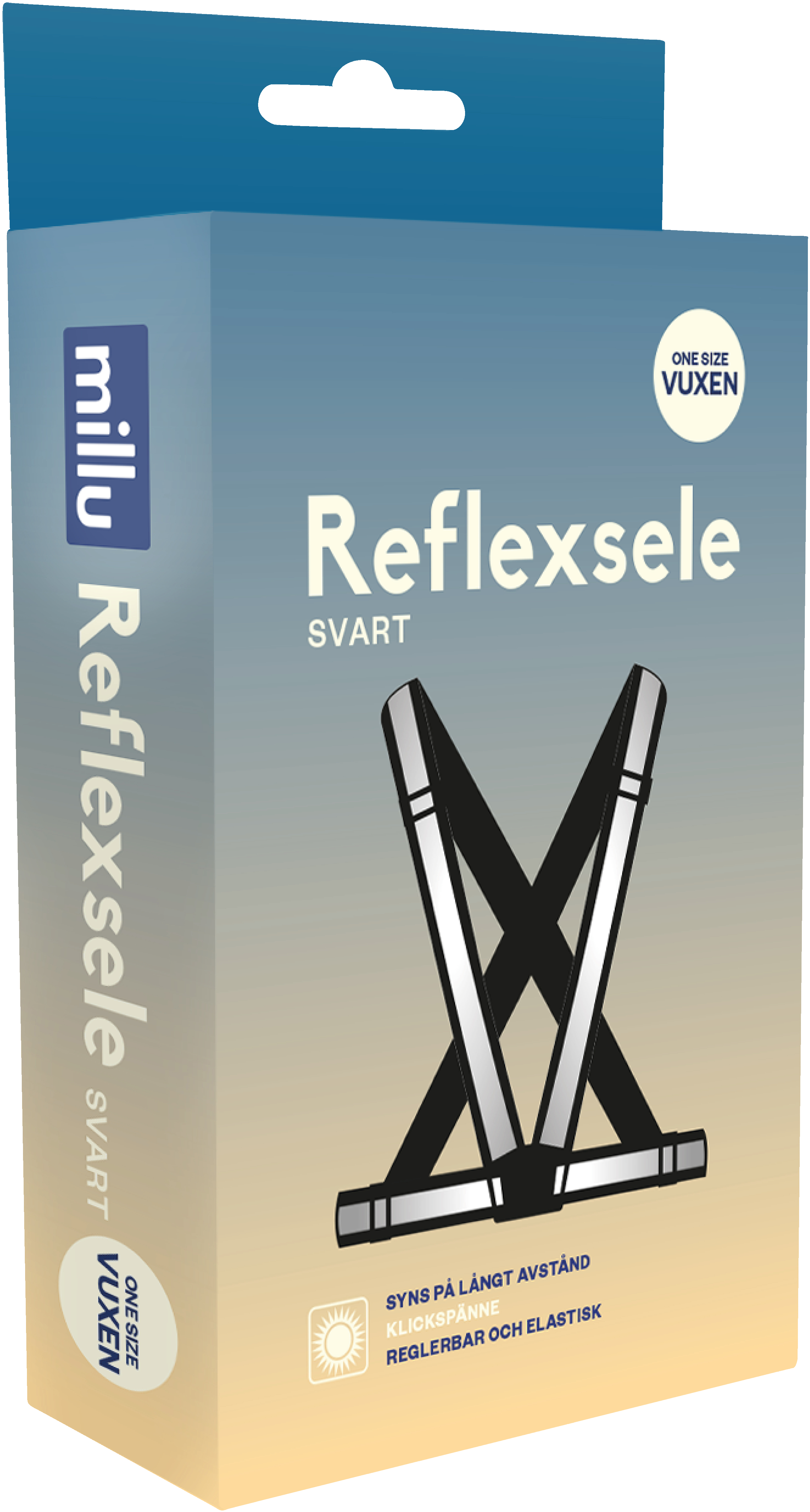 Millu Reflexsele Svart Vuxen One-Size 1 st