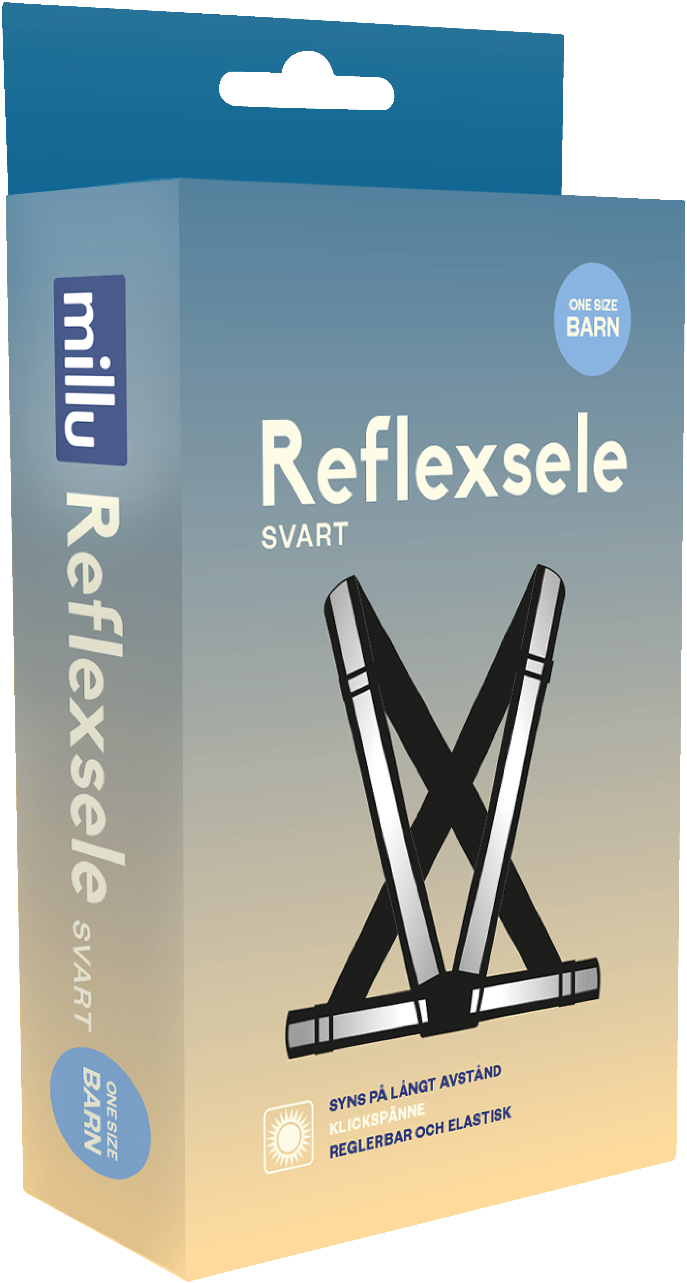 Millu Reflexsele Svart Barn One-Size 1 st