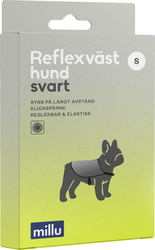 Millu Reflexväst Hund Svart S 1st
