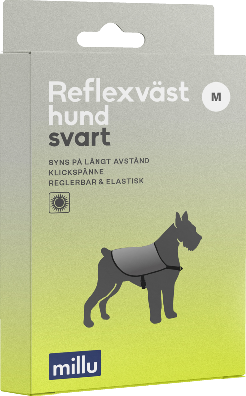 Millu Reflexväst Hund Svart M 1st