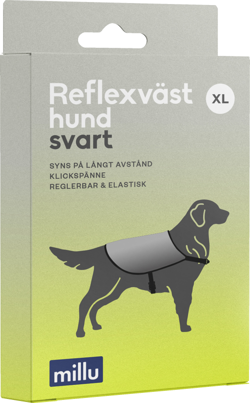 Millu Reflexväst Hund Svart XL 1st