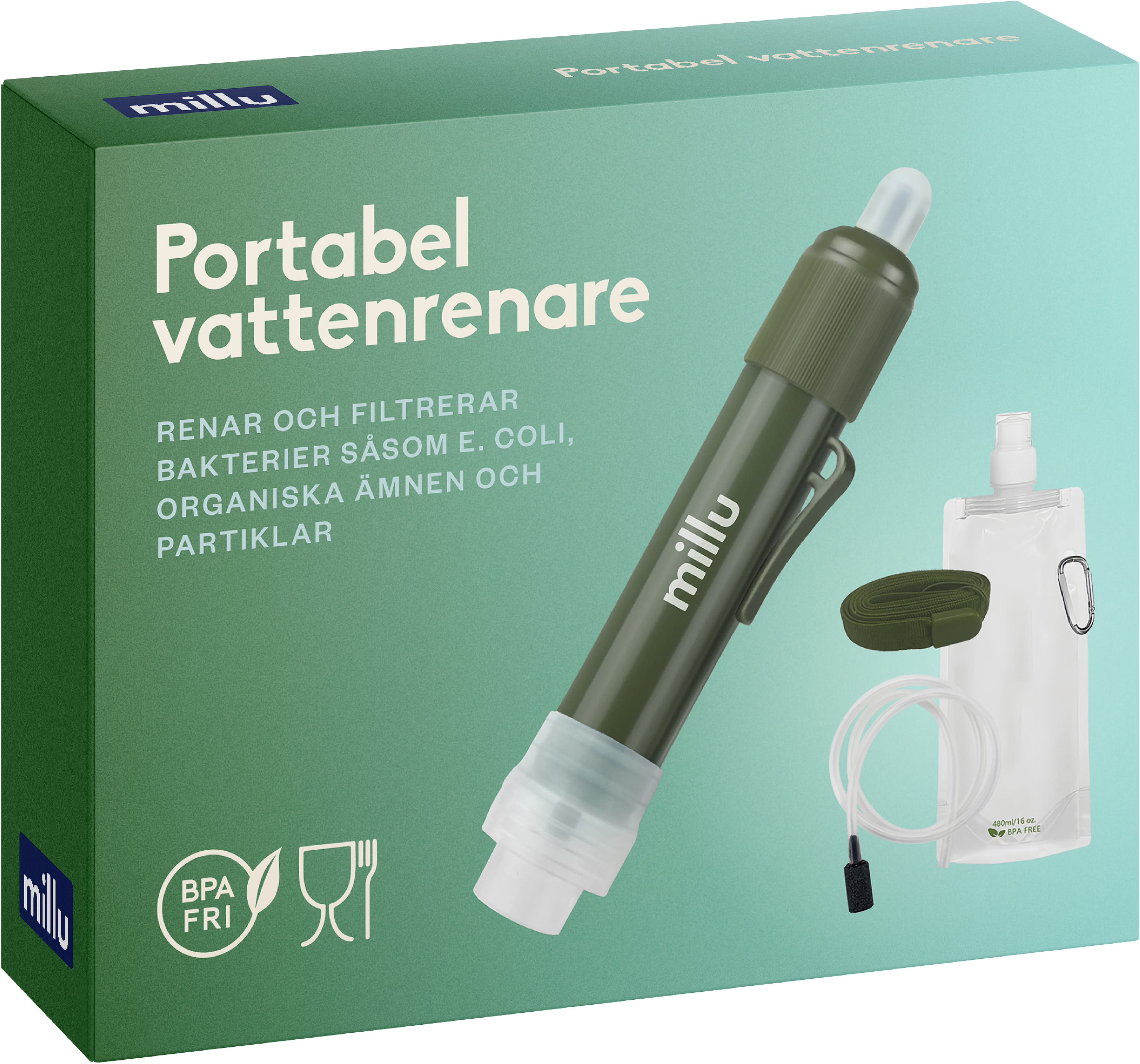 Millu portabel vattenrenare 1 st