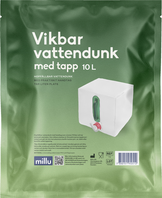 Millu Vikbar Vattendunk med tapp 10L 1st