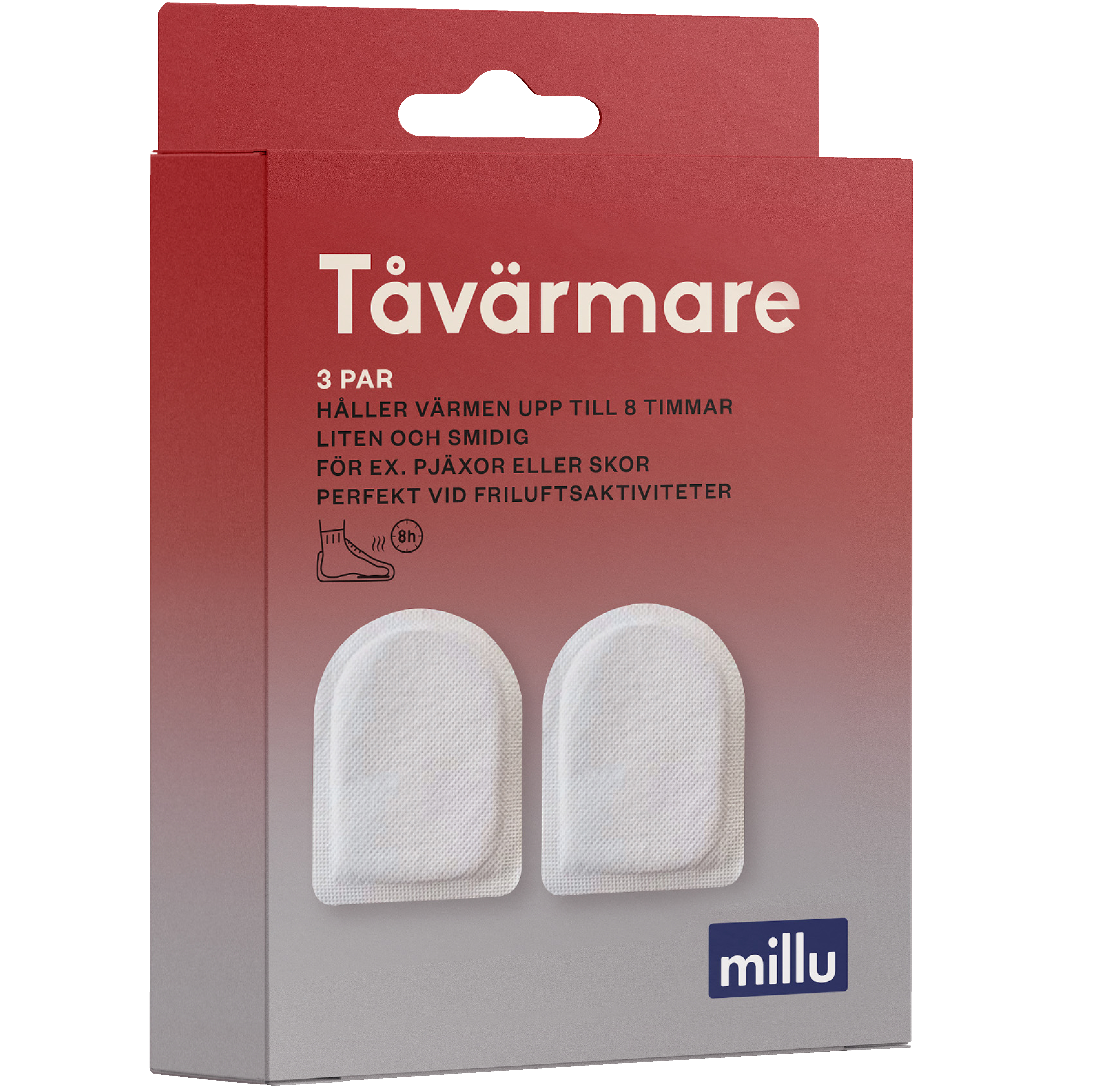 Millu Tåvärmare 3 par