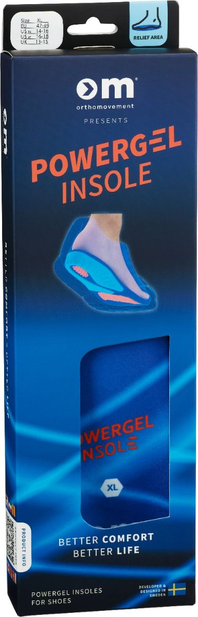 The Active Brands Group Scandinavia AB Ortho Movement Powergel Insole Xl 2 st