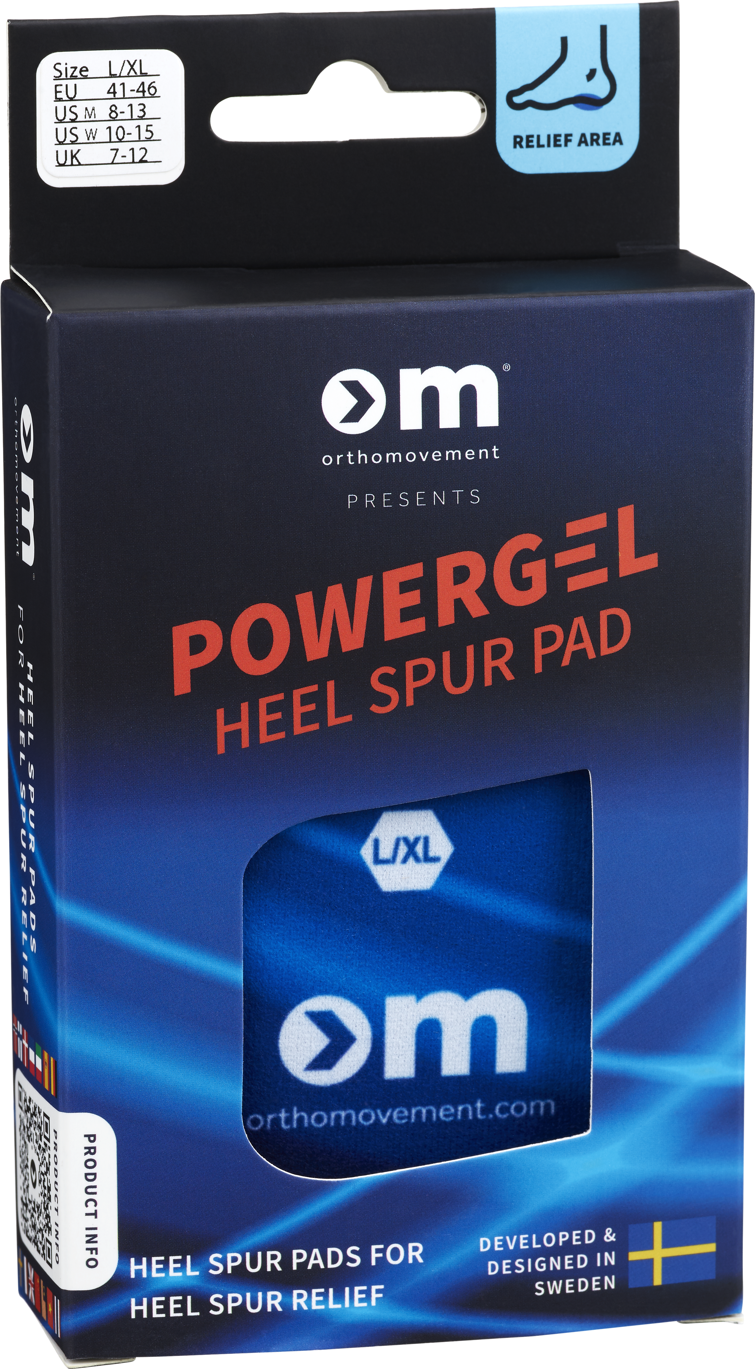 The Active Brands Group Scandinavia AB Powergel heel spur pad L/XL 2 st