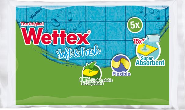 Wettex soft & fresh 5-pack lime/blå 