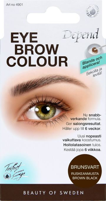 Depend Cosmetic Eyebrow Colour Brown Black 
