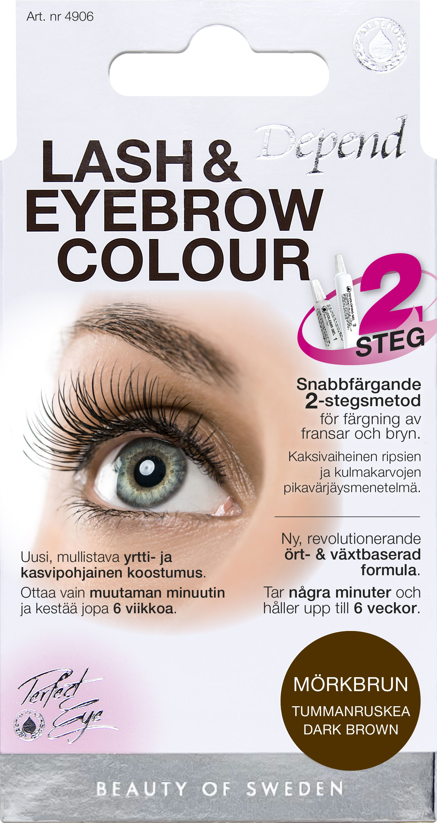 Depend PE Lash/eyebrow col. Dark brown 1 st