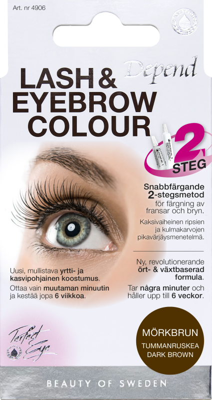 Depend PE Lash/eyebrow col. Dark brown 1 st